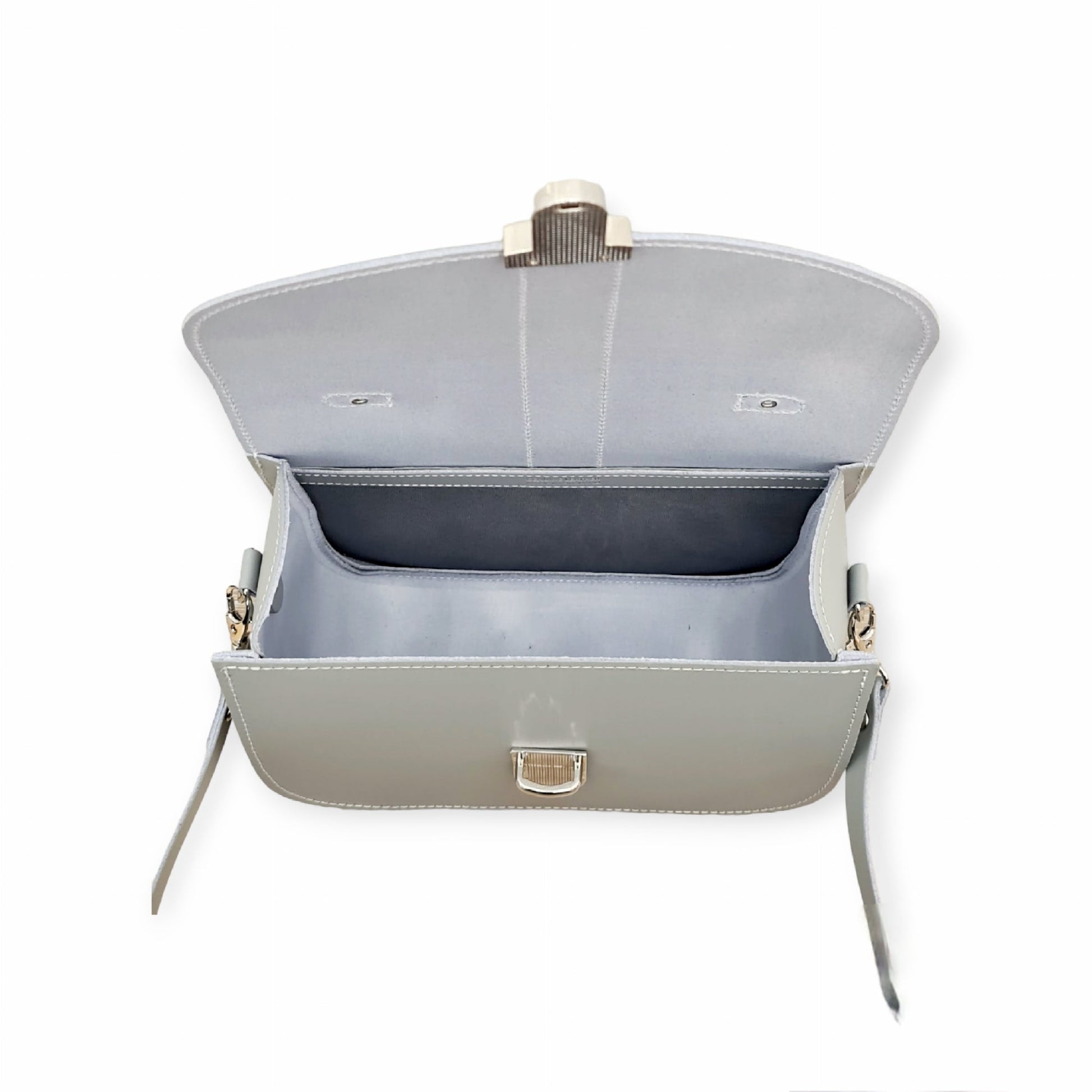 Olympia Handmade Leather Bag - Ghost Grey - Bascora