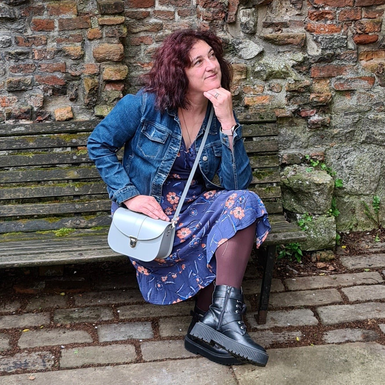 Olympia Handmade Leather Bag - Ghost Grey - Bascora