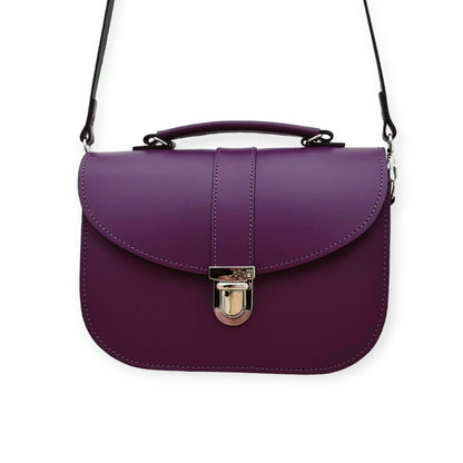 Olympia Handmade Leather Bag - Purple - Bascora