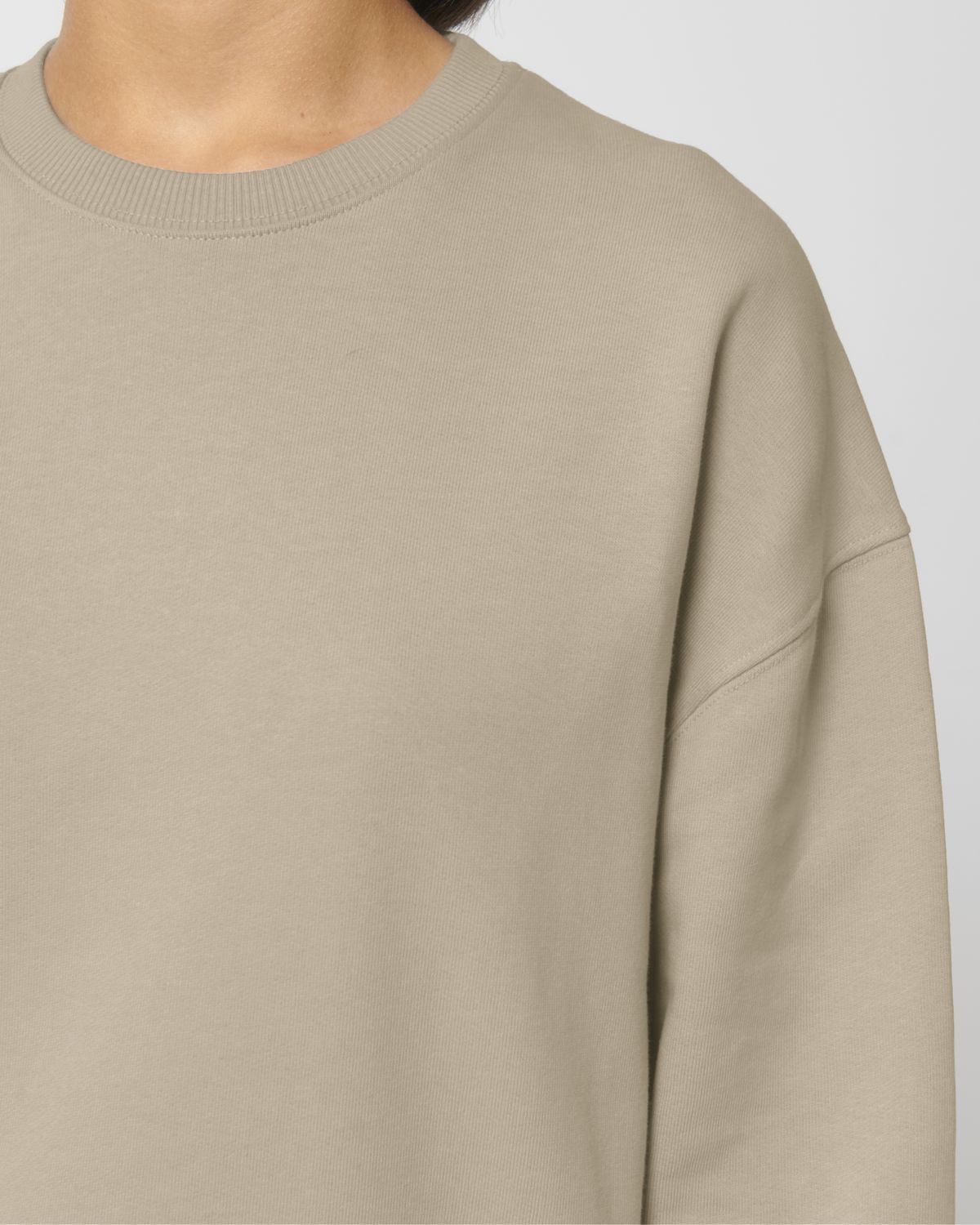 close up Organic Boxy Heavy Sweatshirt | Bascora