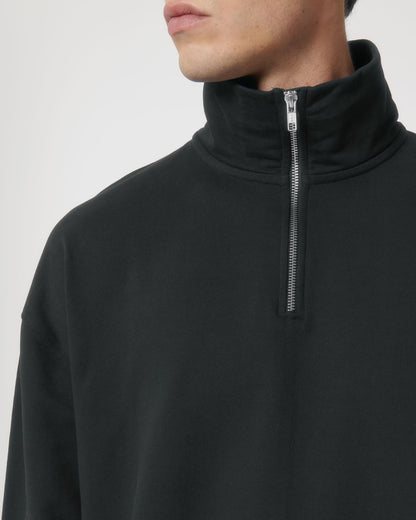 Organic Boxy Quarter Zip Sweatshirt | Bascora
