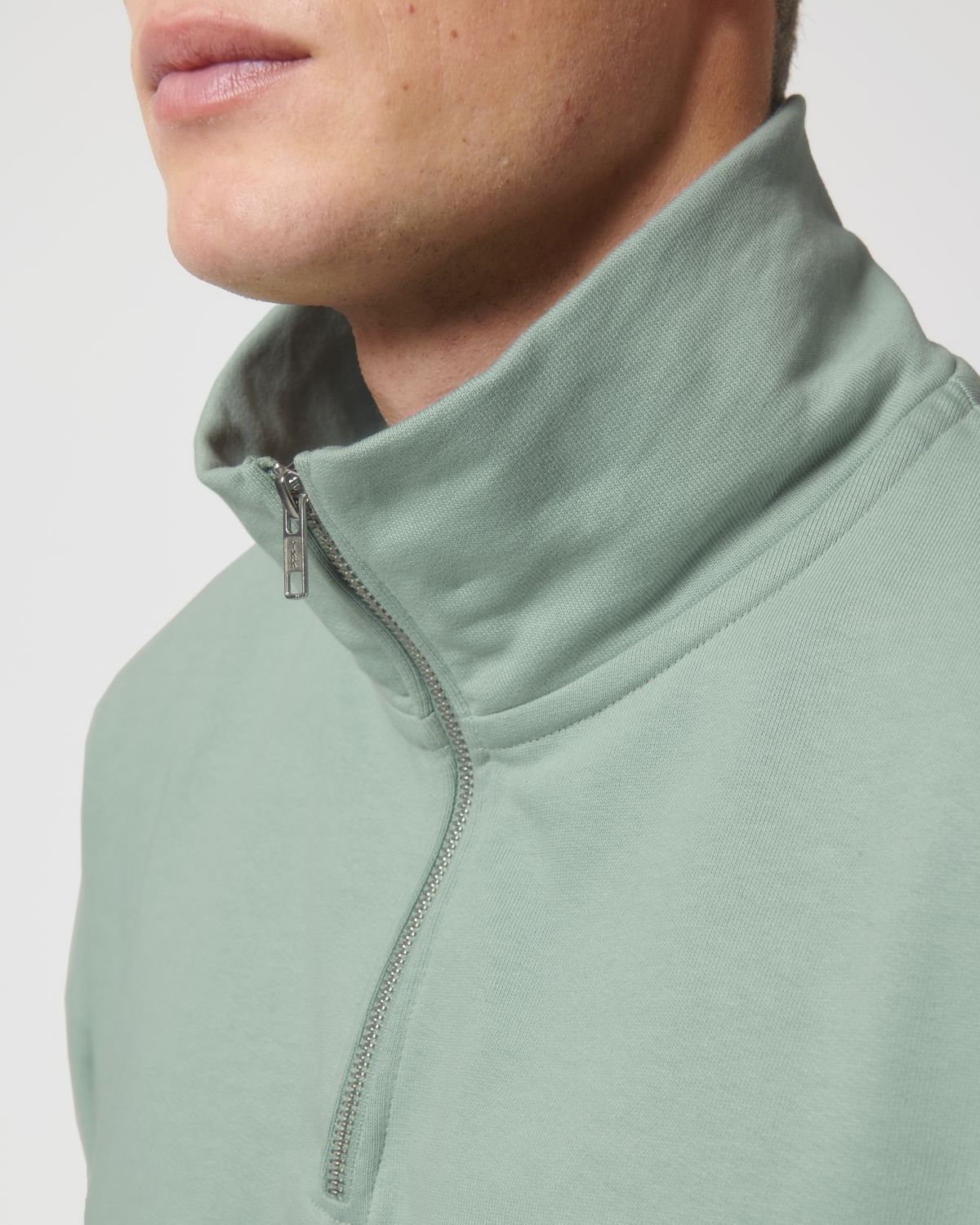 Organic Boxy Quarter Zip Sweatshirt | Bascora