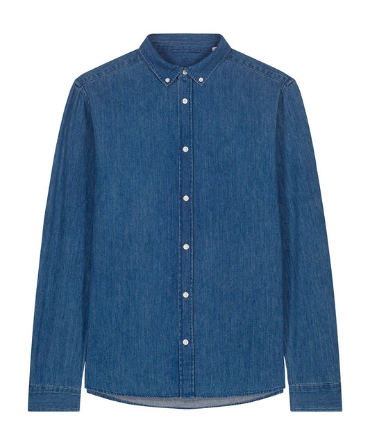 Organic Cotton Long Sleeve Denim Shirt: Mens - Bascora