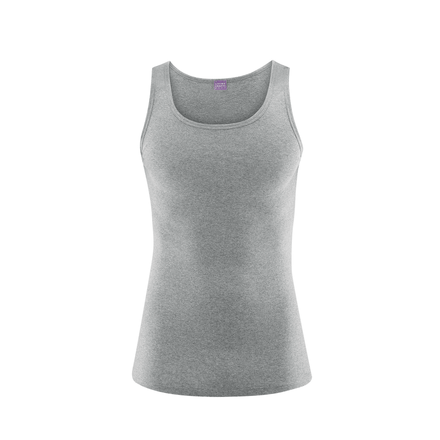 Organic Cotton Ribbed Vest — Mens - Bascora