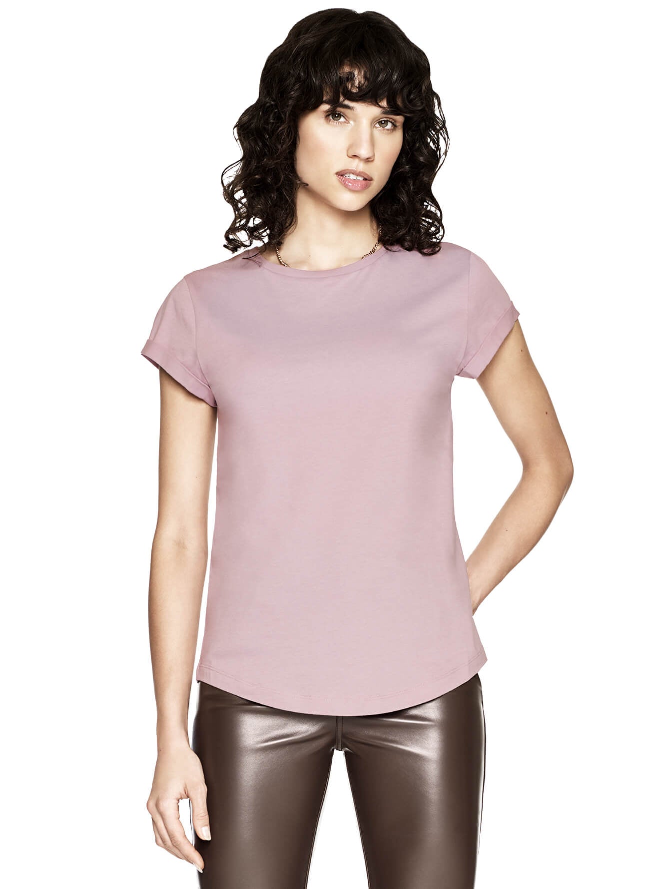 Organic Cotton Rolled Sleeve T-shirt – Women's - Bascora