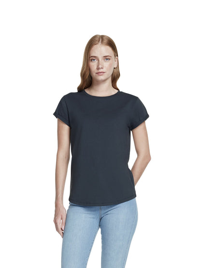 Organic Cotton Rolled Sleeve T-shirt | Bascora