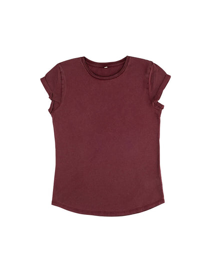 Organic Cotton Rolled Sleeve T-shirt | Bascora
