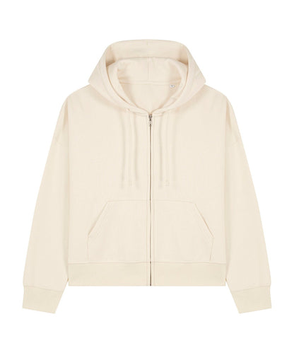 Organic Dropped Shoulder Zipped Hoodie - Womens - Bascora