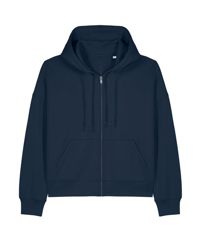 Organic Dropped Shoulder Zipped Hoodie - Womens - Bascora