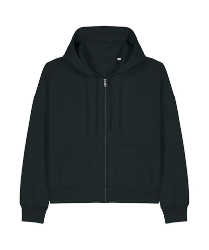 Organic Dropped Shoulder Zipped Hoodie - Womens - Bascora