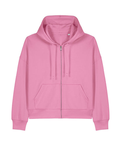 Organic Dropped Shoulder Zipped Hoodie - Womens - Bascora