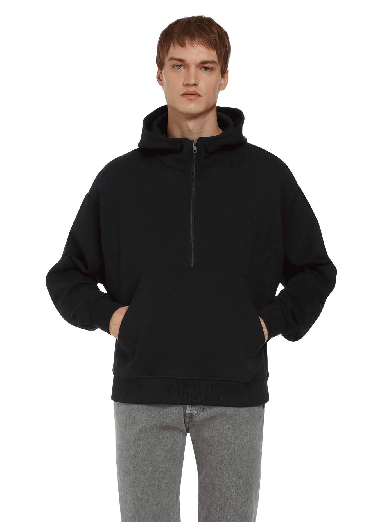 Organic Half Zip Hoodie - Unisex - Bascora