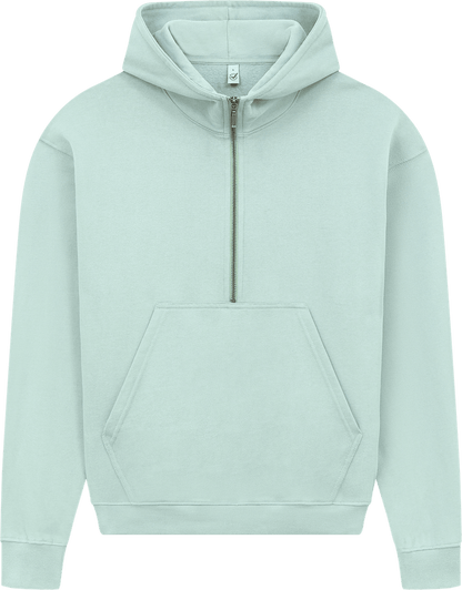 Organic Half Zip Hoodie – Womens - Bascora