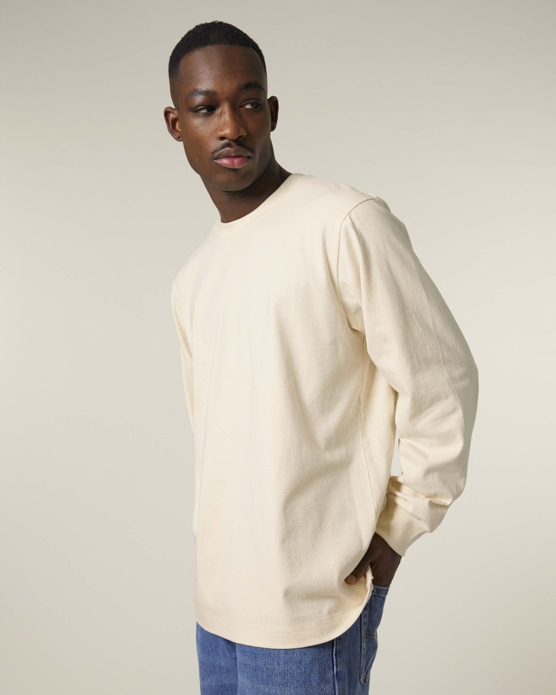 Organic Heavyweight Relaxed Long Sleeve T-shirt: Unisex - Bascora