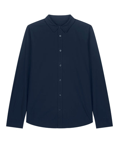 Organic Poplin Long Sleeve Shirt - Womens - Bascora