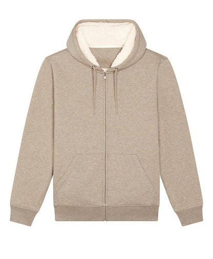 Organic Sherpa Zipped Hooded Sweatshirt – Unisex - Bascora