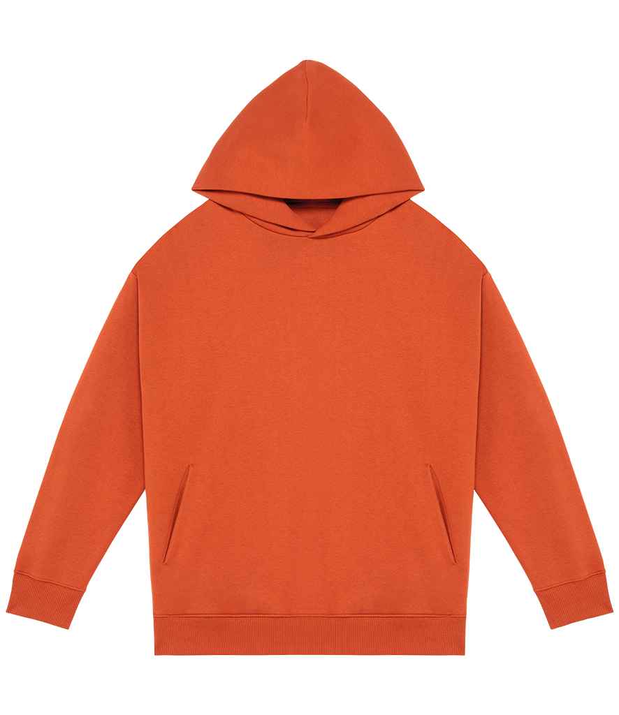 orange Organic Oversized Drop Shoulder Hoodie | Bascora