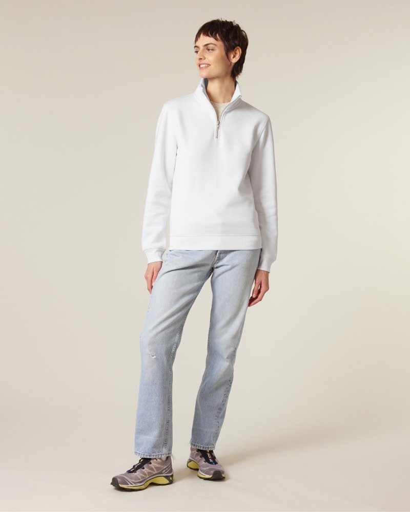 Organic Zip Neck Sweatshirt — Unisex - Bascora