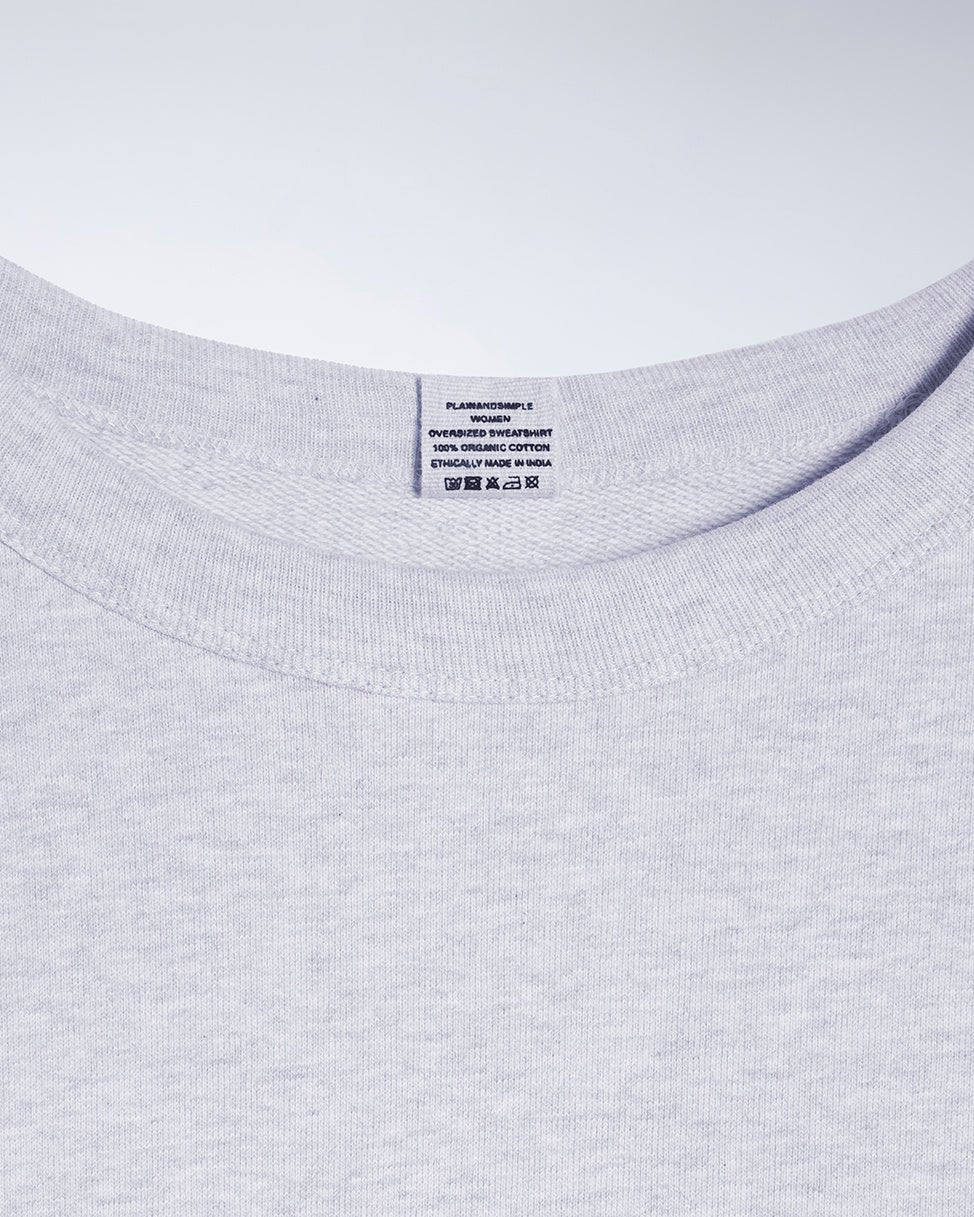 Oversized Organic Sweatshirt - Bascora
