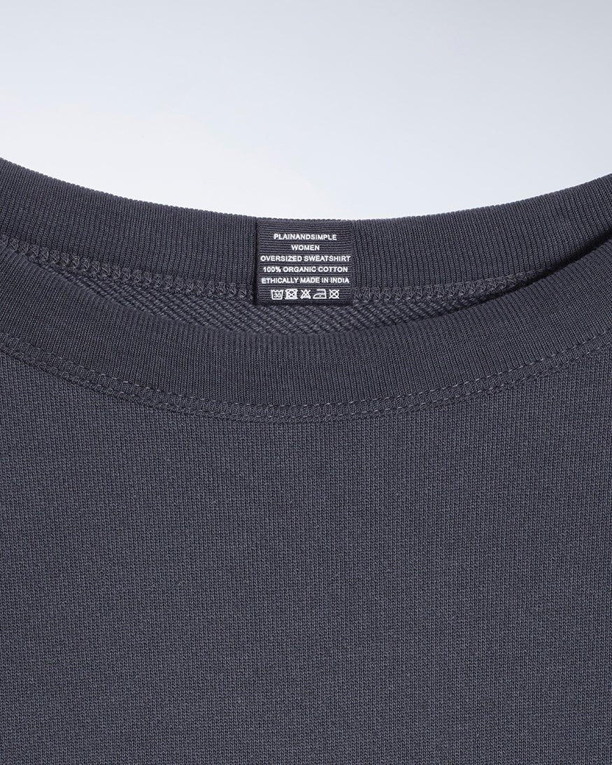 Oversized Organic Sweatshirt - Bascora