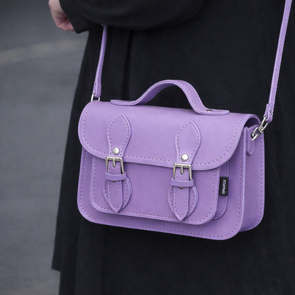 Handmade Leather Micro Satchel – Pastel Violet