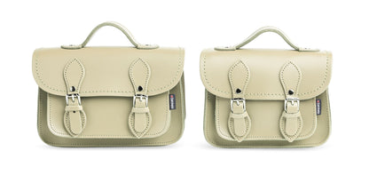 Handmade Leather Micro Satchel – Pastel Cream