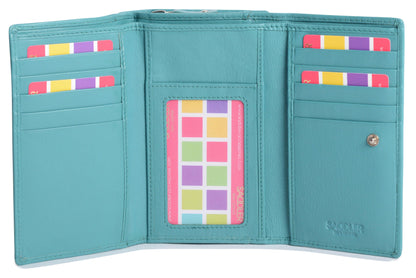 Paula RFID Leather Trifold Purse - Bascora
