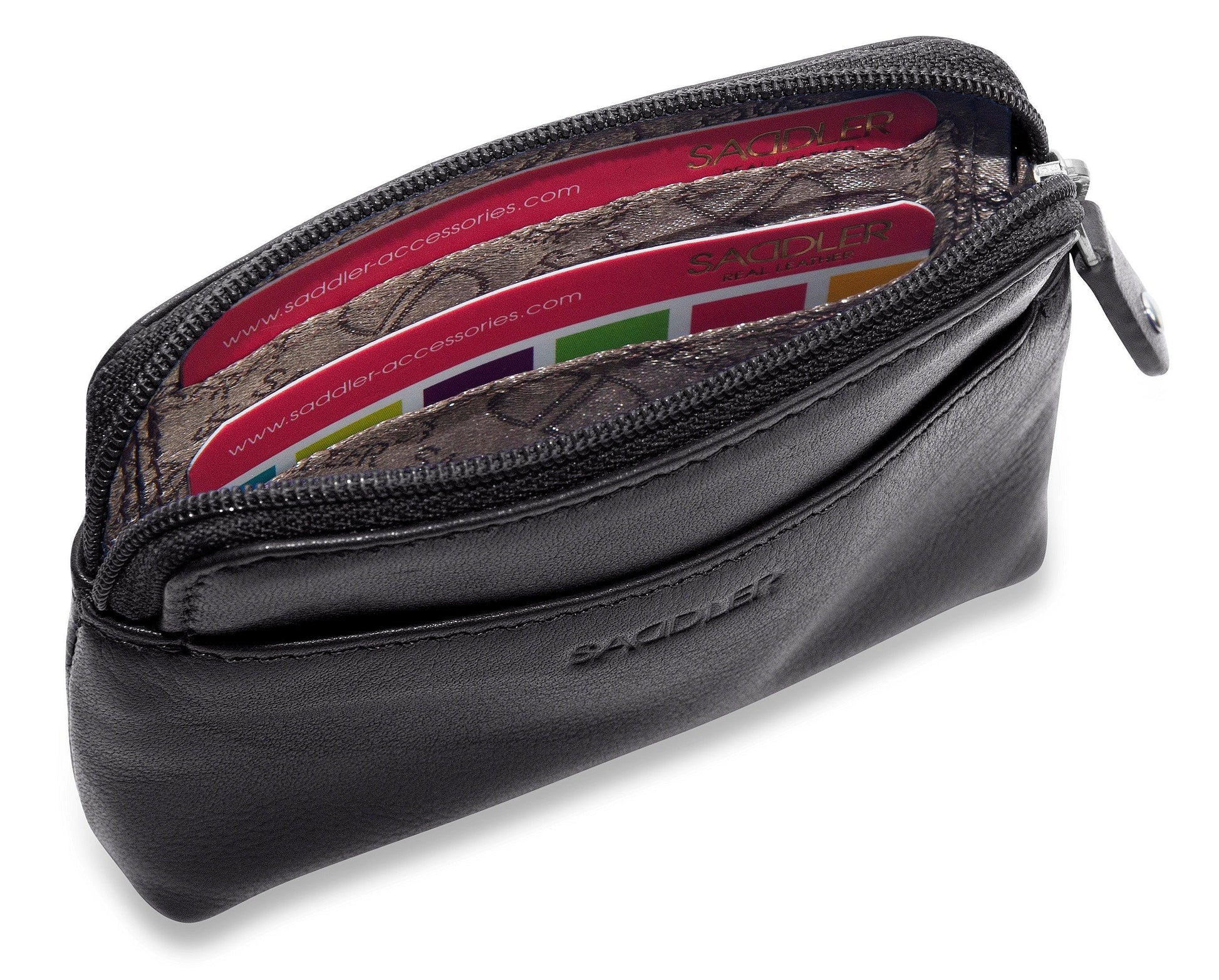 Pia RFID Leather Zip-Top Purse – Saddler - Bascora