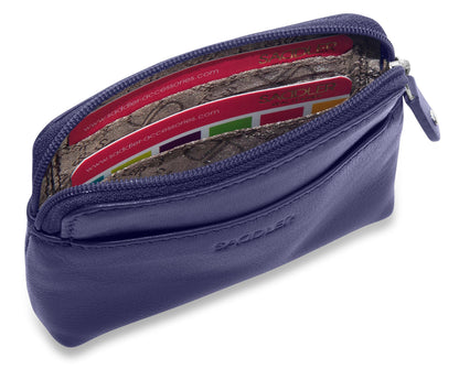 Pia RFID Leather Zip-Top Purse – Saddler - Bascora