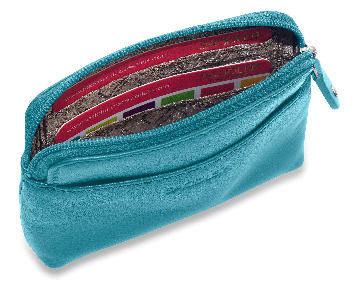 Pia RFID Leather Zip-Top Purse – Saddler - Bascora