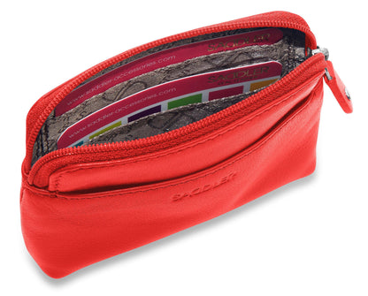Pia RFID Leather Zip-Top Purse – Saddler - Bascora
