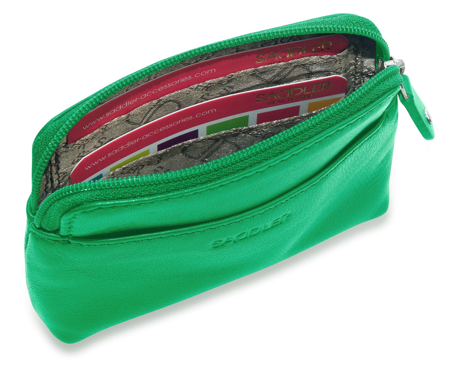 Pia RFID Leather Zip-Top Purse – Saddler - Bascora