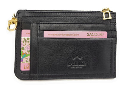 Piper Leather Top-Zip Card Holder – Saddler - Bascora