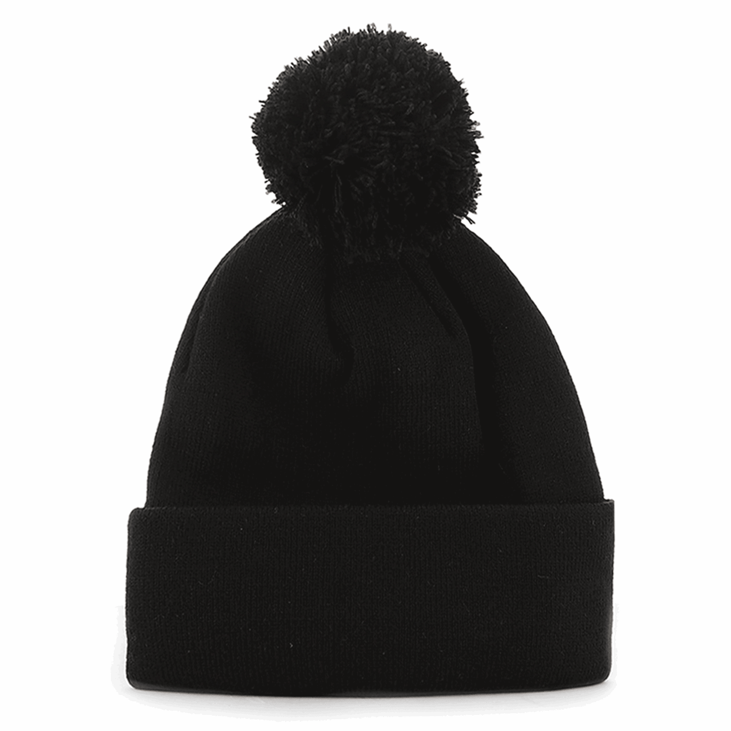 Pom Pom Black Beanie - Bascora