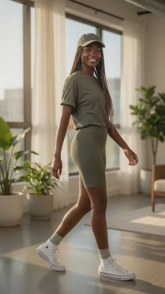 Organic Cotton Ribbed Shorts – Women's