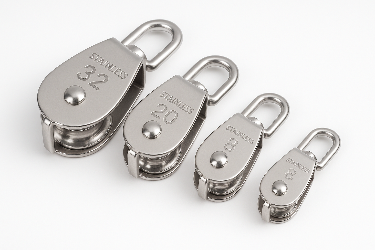 Professional marine grade stainless steel pulleys