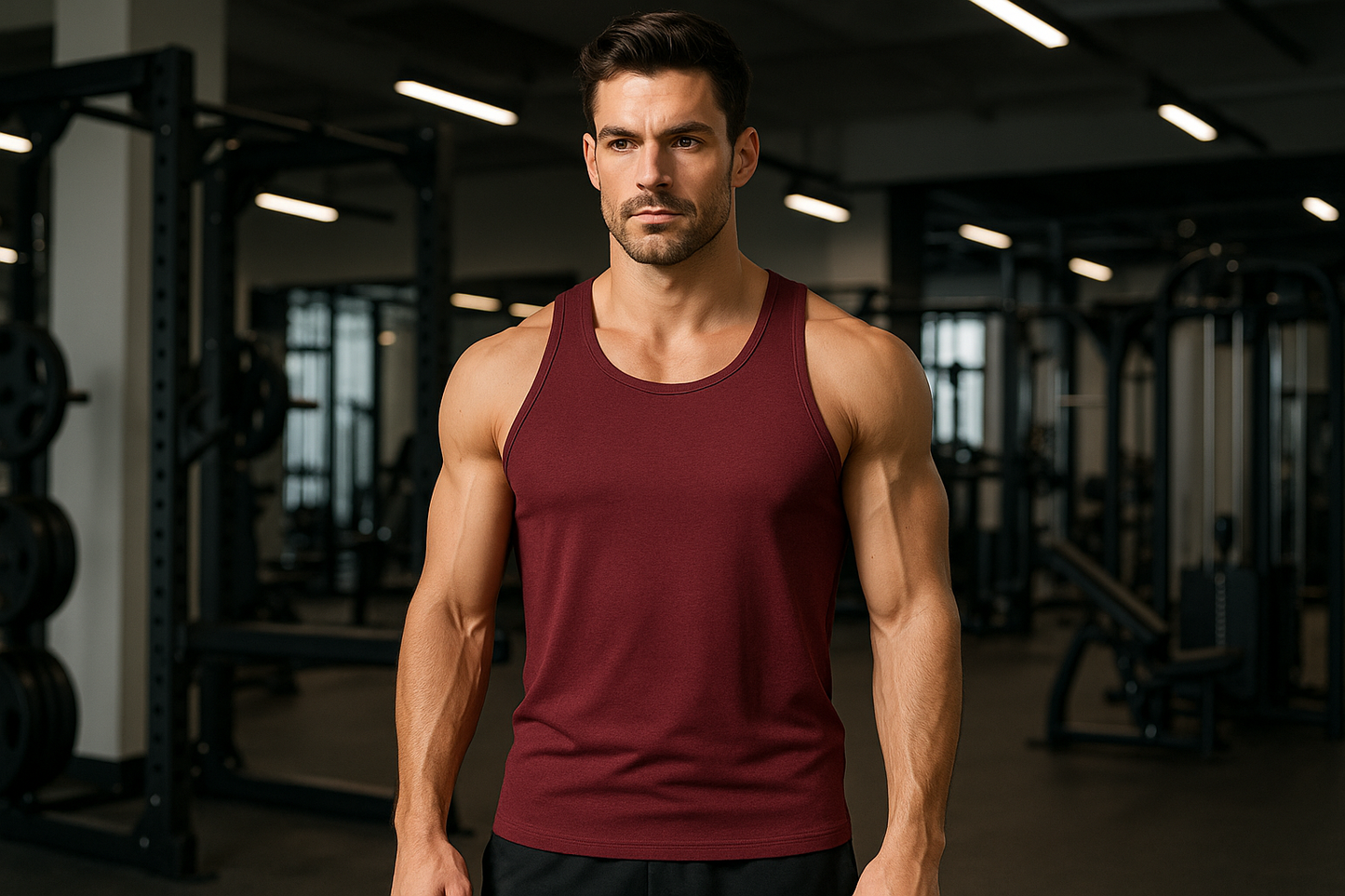 Professional men's tank top gym workout fitness vest