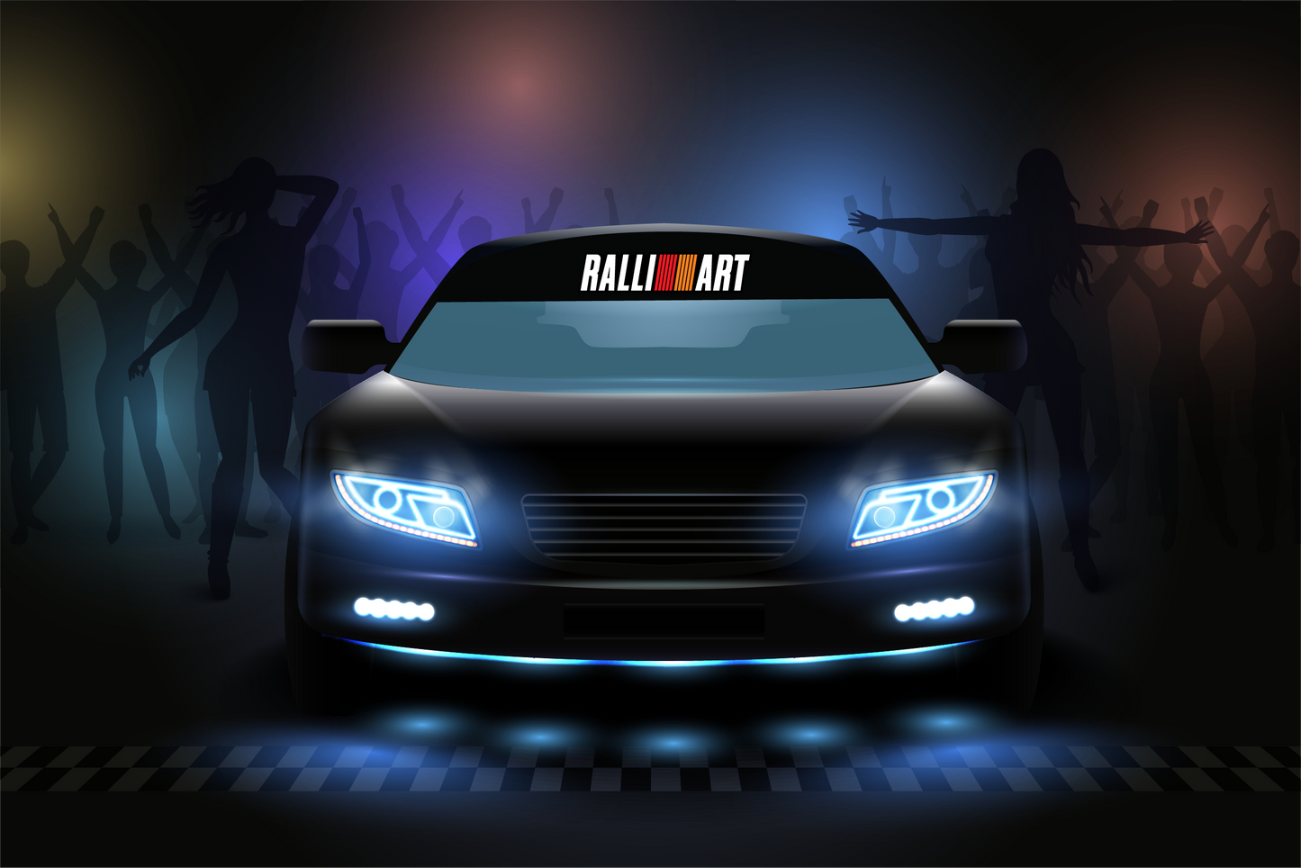 Ralliart Custom Vinyl Sunstrip - Universal Fit 140cm 150cm 160cm