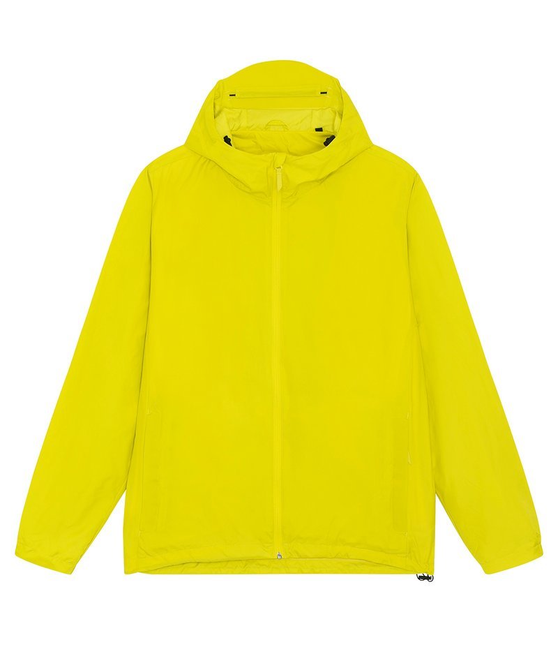 yellow Recycled Polyester Lightweight Waterproof Jacket | Bascora