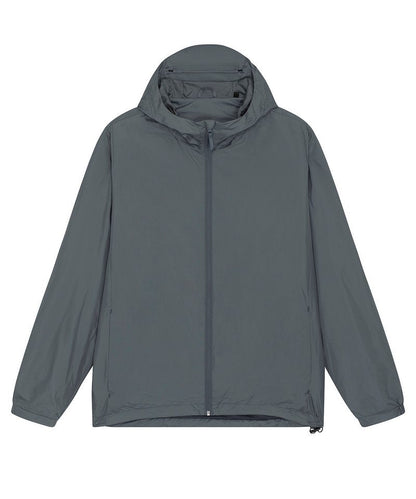 grey Recycled Polyester Lightweight Waterproof Jacket | Bascora