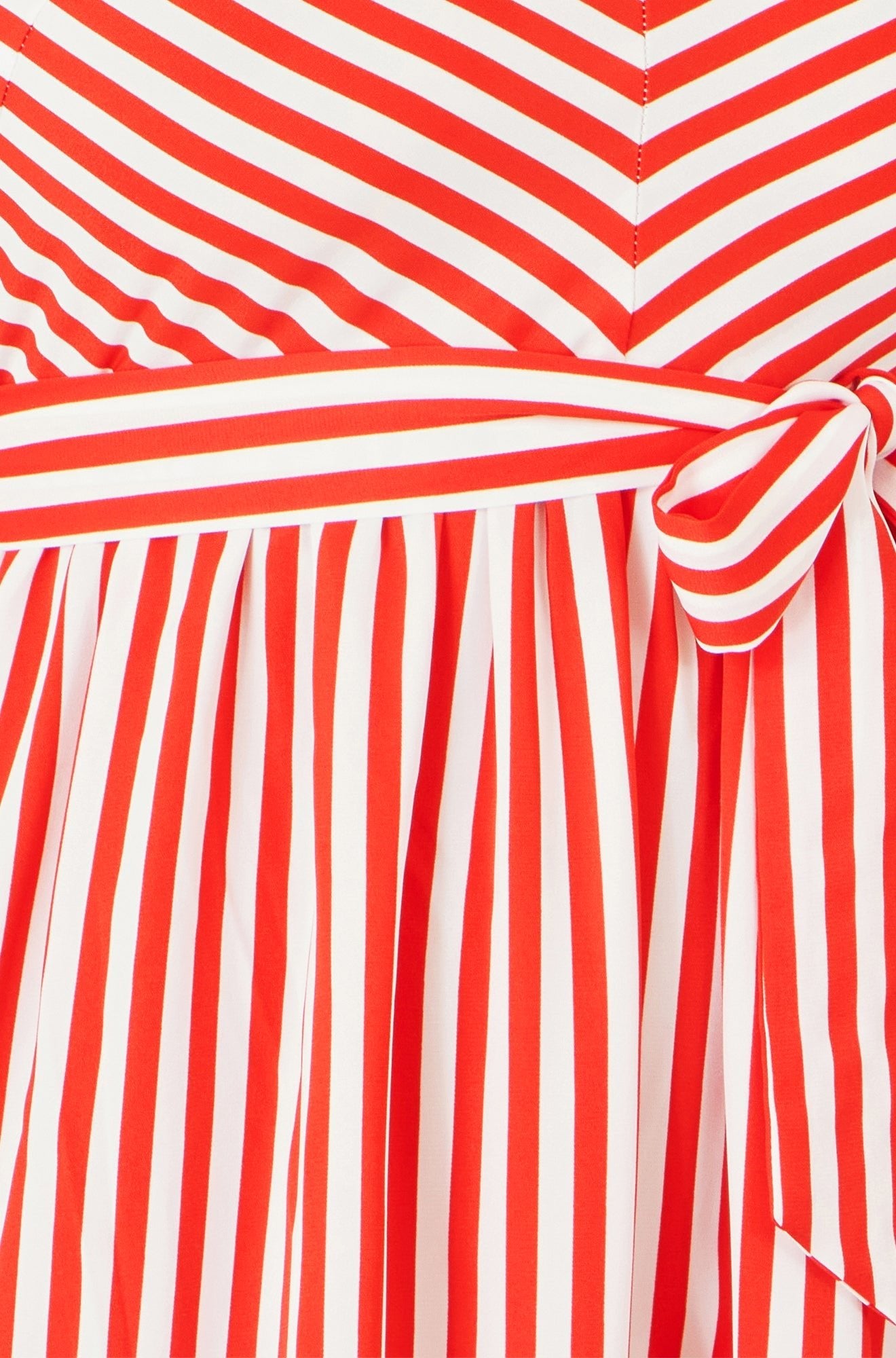 Red Stripe Midi Sun Dress - Bascora