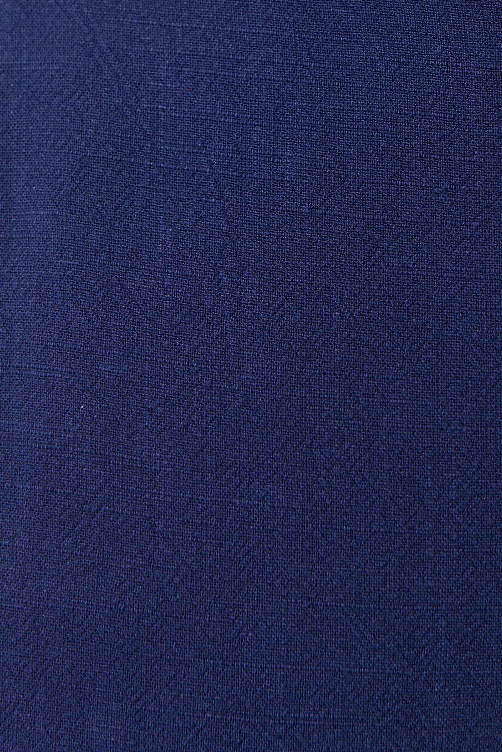 Reese Linen Mix Button Through Midi Shirt Dress - Navy - Bascora