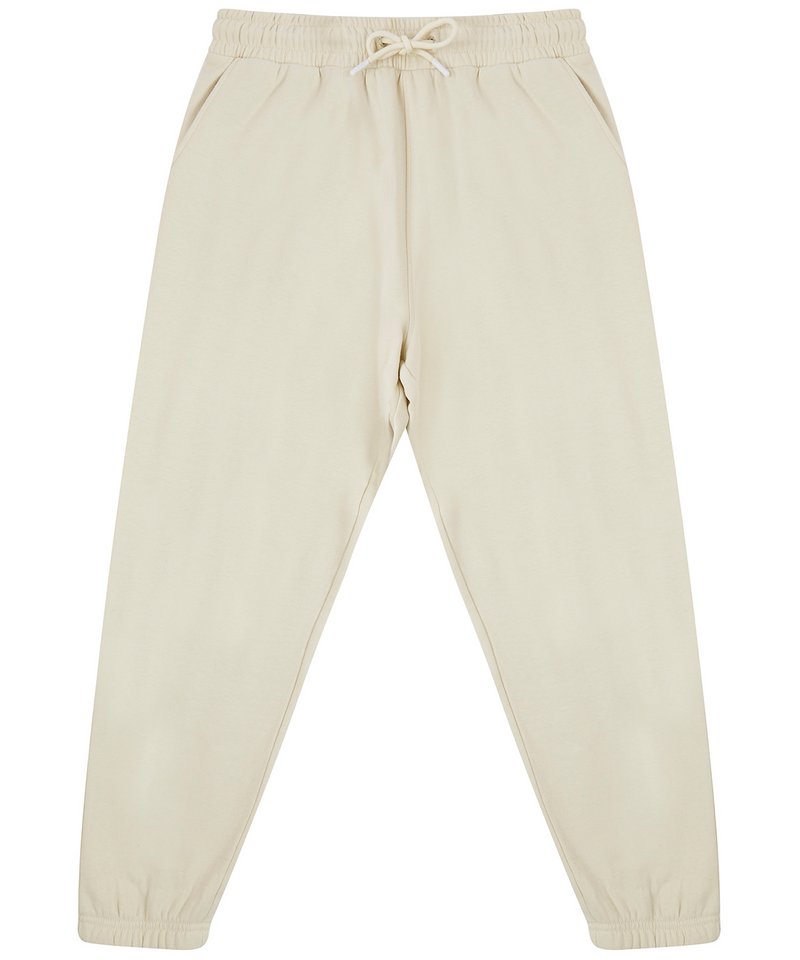 Regenerated Cotton Jog Pants – Unisex Sustainable Joggers cream