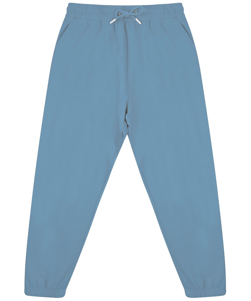 Regenerated Cotton Jog Pants – Unisex Sustainable Joggers blue