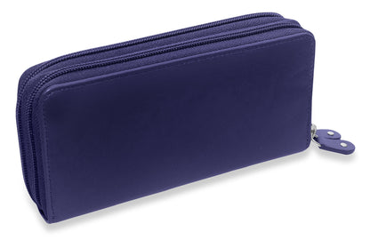 Gabriella RFID Leather Double Zip Around Purse