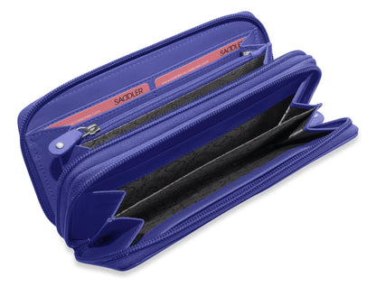 Gabriella RFID Leather Double Zip Around Purse