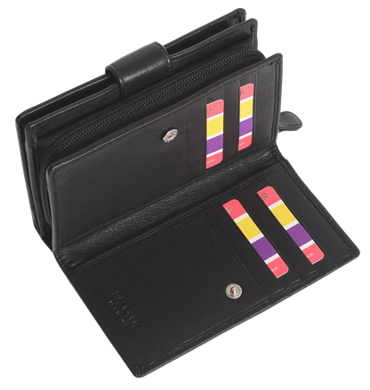 Georgie RFID Leather Double-Sided Purse