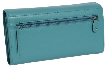 Grace RFID Leather Multi-Section Purse