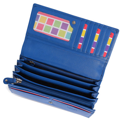 Grace RFID Leather Multi-Section Purse