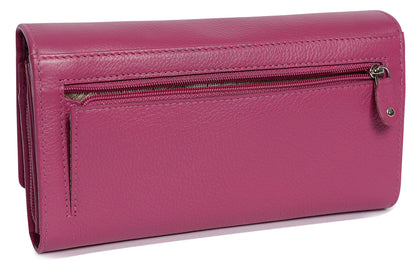 Grace RFID Leather Multi-Section Purse